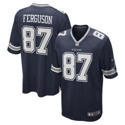 Jake Ferguson Jersey Navy Dallas Cowboys