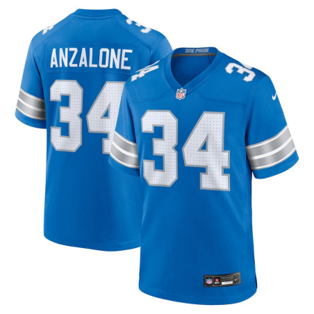 Alex Anzalone Jersey Blue Detroit Lions