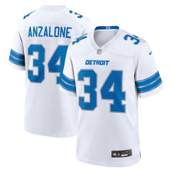 Alex Anzalone Jersey White Detroit Lions